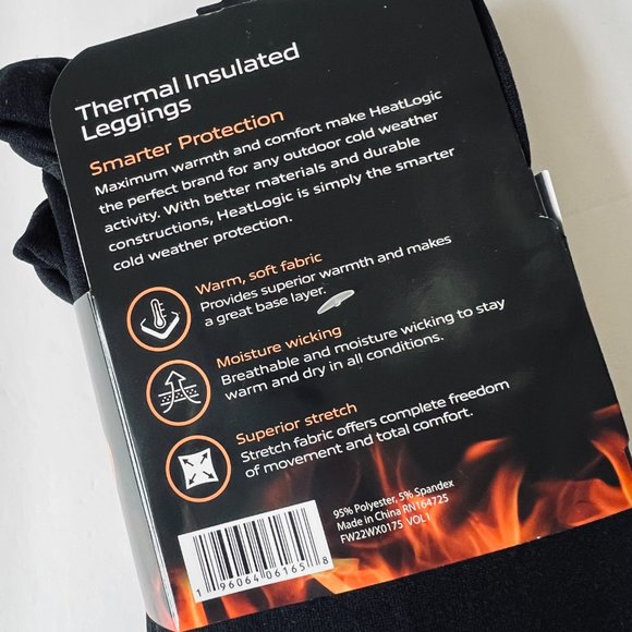 HEAT LOGIC Women's Thermal Insulated Leggings 2 Pack NWT - Picture 4 of 5